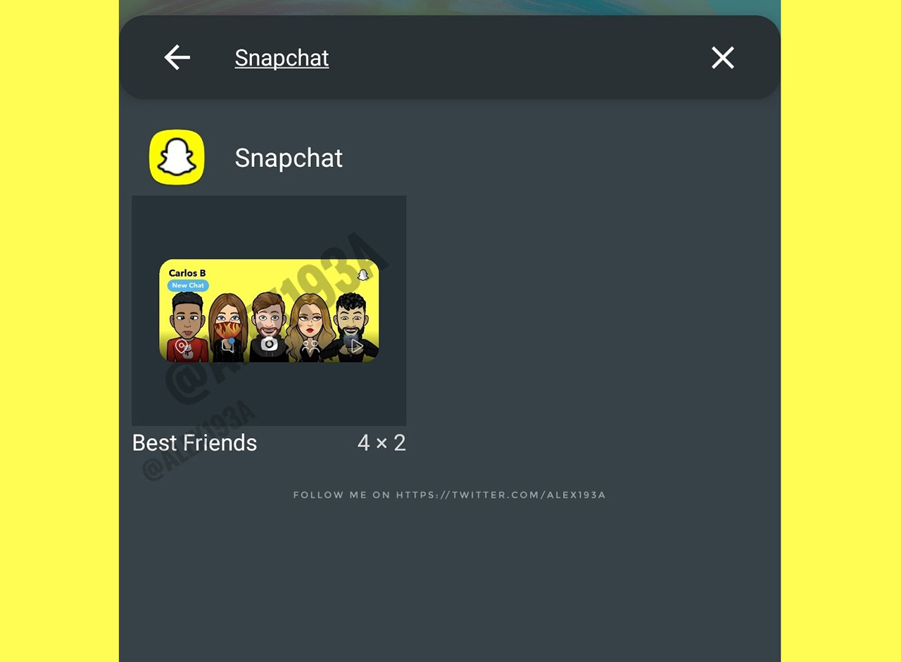 Snapchat’ten Android kullanıcılarına yeni widget