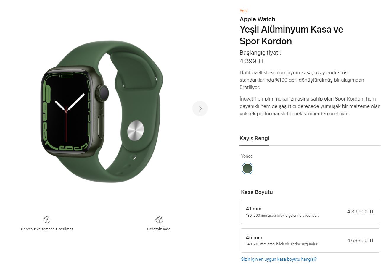 Apple Watch Series 7 satış