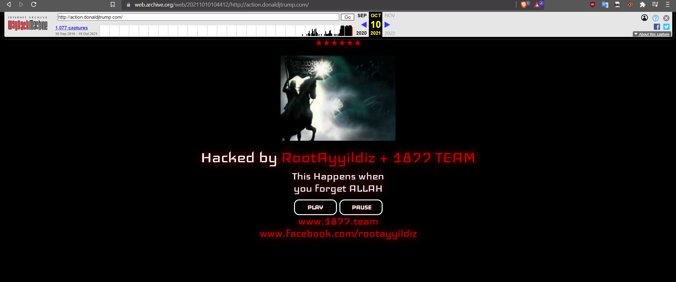 Türk hackerlar, Donald Trump'ın web sitesini hackledi.