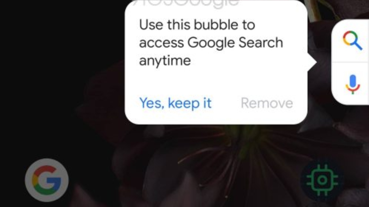 Google, arama balonu özelliği 