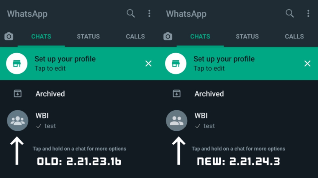 WhatsApp grup simgesi değişti 