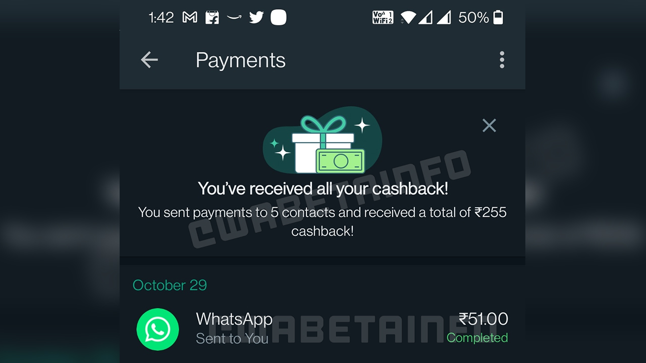 whatsapp geri ödeme