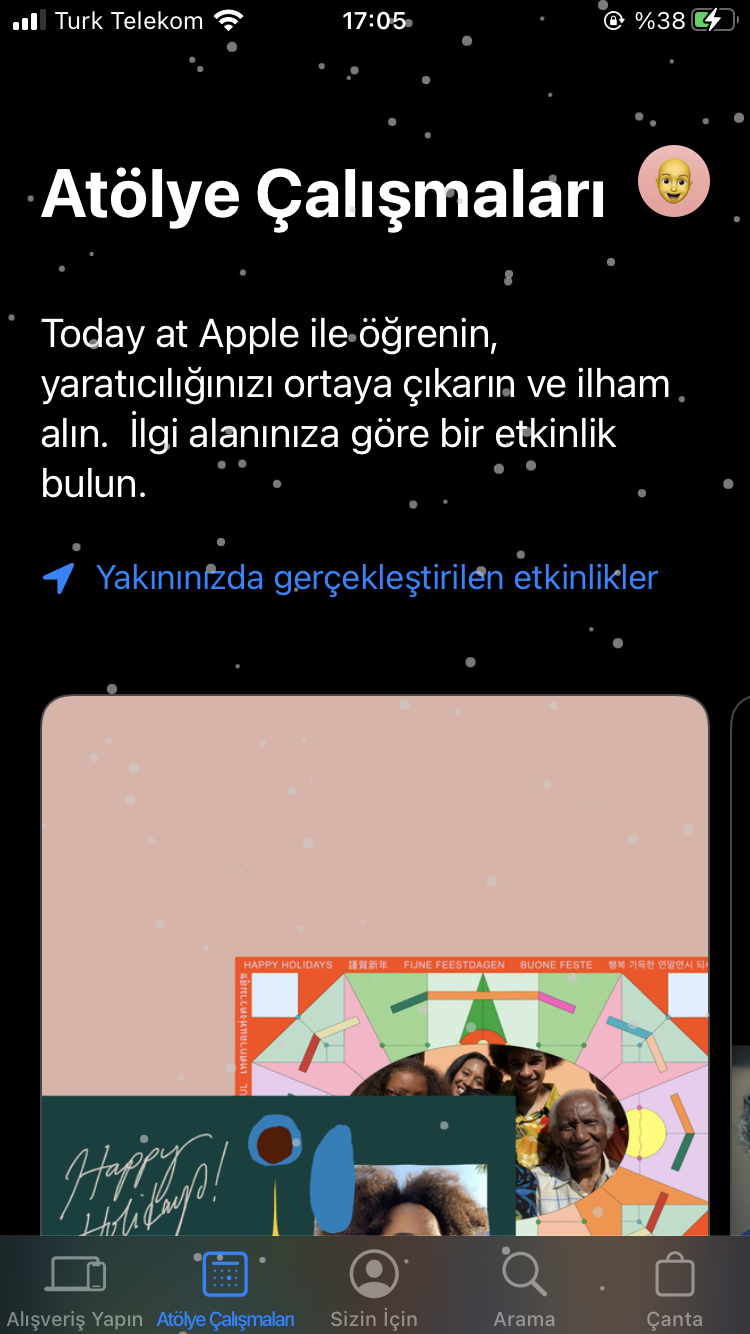apple store kar yağdırma