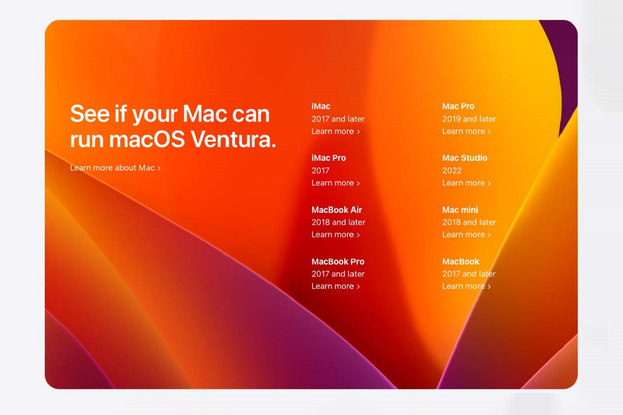 macOS Ventura güncellemesi