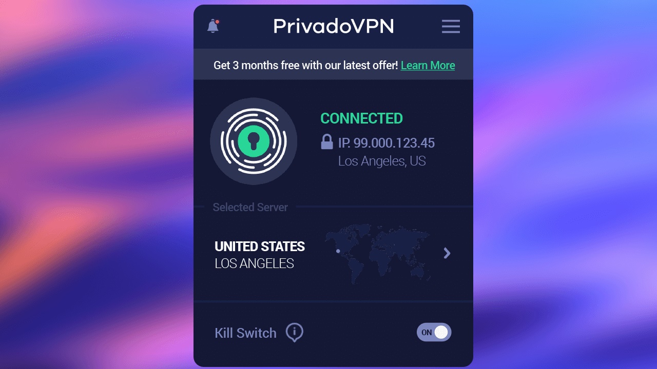 Ücretsiz VPN uygulamaları - PrivadoVPN