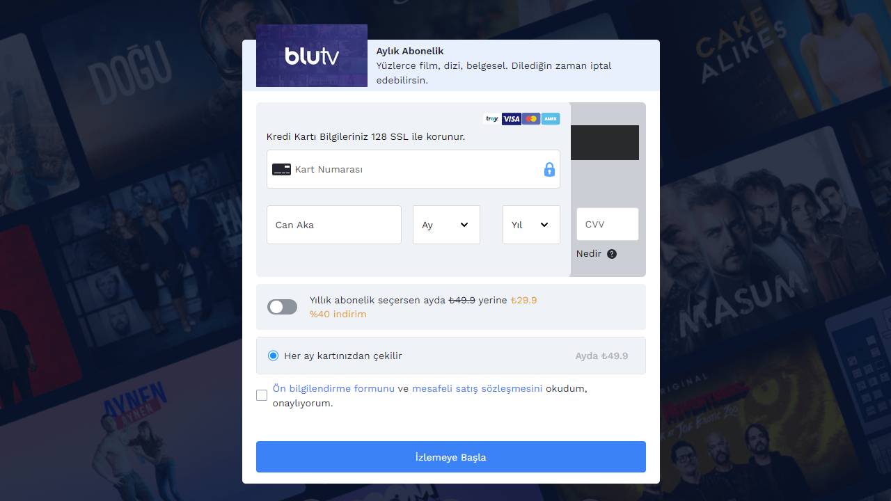 BluTV abonelik ücreti