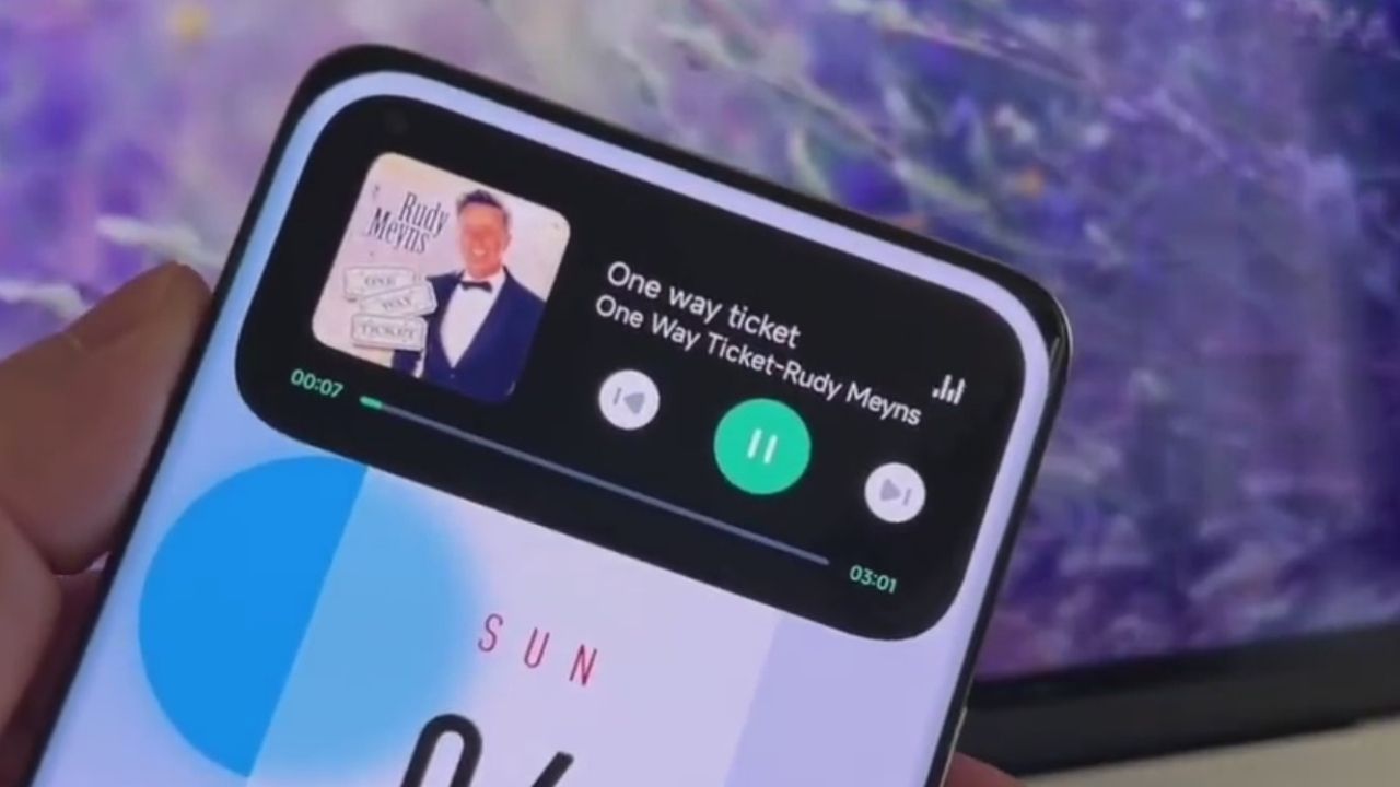 Xiaomi Dynamic Island özelliği - Şarkı