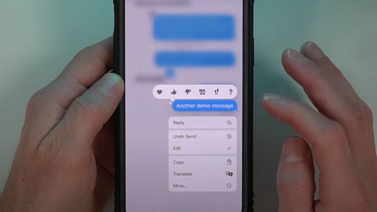 iOS 16 gönderilen mesajı düzenleme veya silme işlemi.