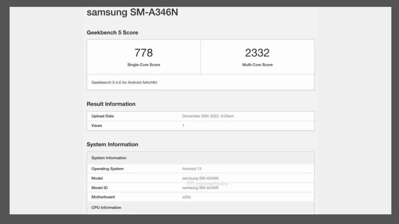 Fiyat performans odaklı Samsung Galaxy A34 Geekbench'te görüntülendi!