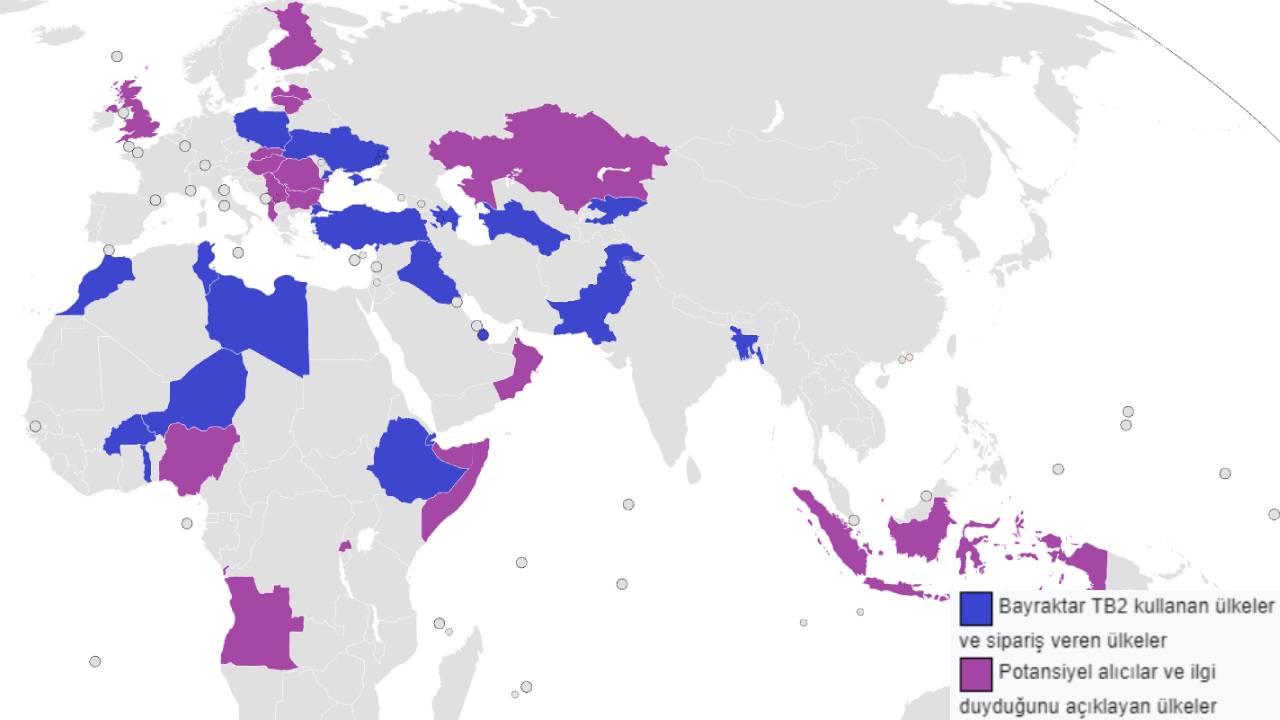 Bayraktar TB2 alan ülkeler